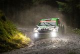 Britská rallye ve Walesu: Jezdec ŠKODA Kopecký ve vedení před týmovým kolegou Kalle Rovanperou