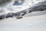 Předváděcí jízda vozu Porsche 718 Cayman GT4 Rallye na sněhu a ledu