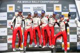 Toyota Yaris WRC kompletně obsadila stupně vítězů na Německé rallye